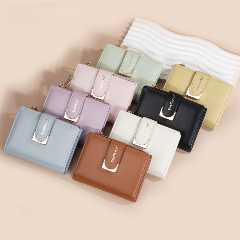 Damen-Geldbörse aus Leder, Damen-Geldbörsen, Kartenhalter, faltbar, tragbar, Damen-Geldbörsen
