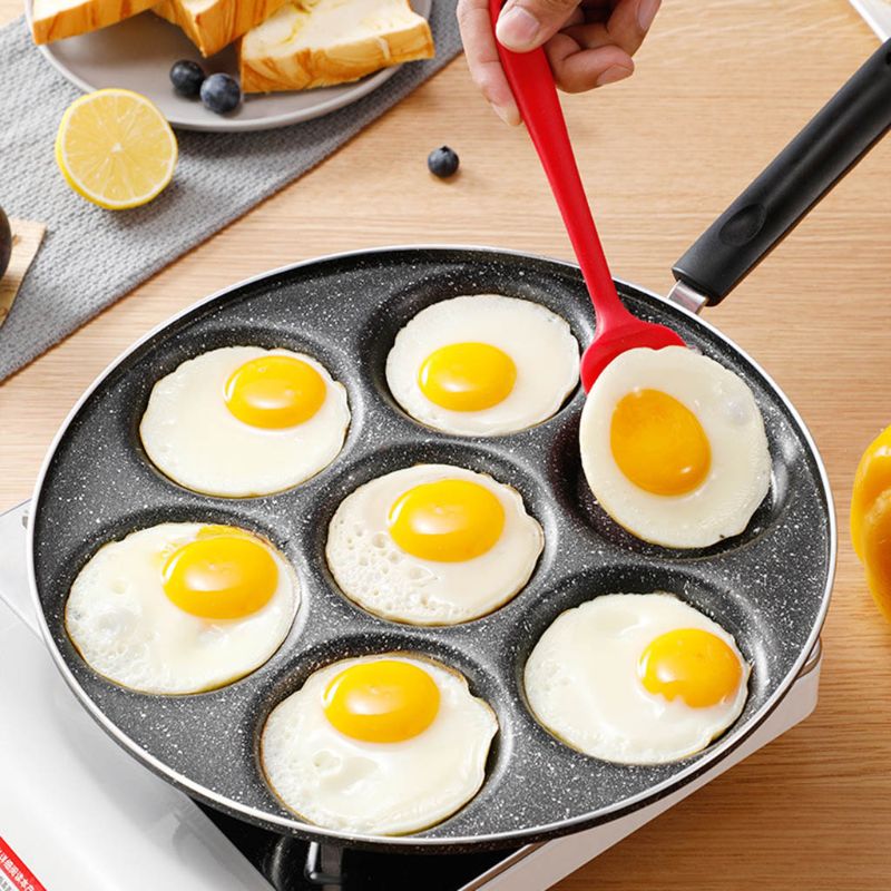 7 Gaten Eieren Frituren Pot Omelet Pan Non-stick Ei Pannenkoek Steak Omelet Pannen Keuken Koken Ontbijt Maker