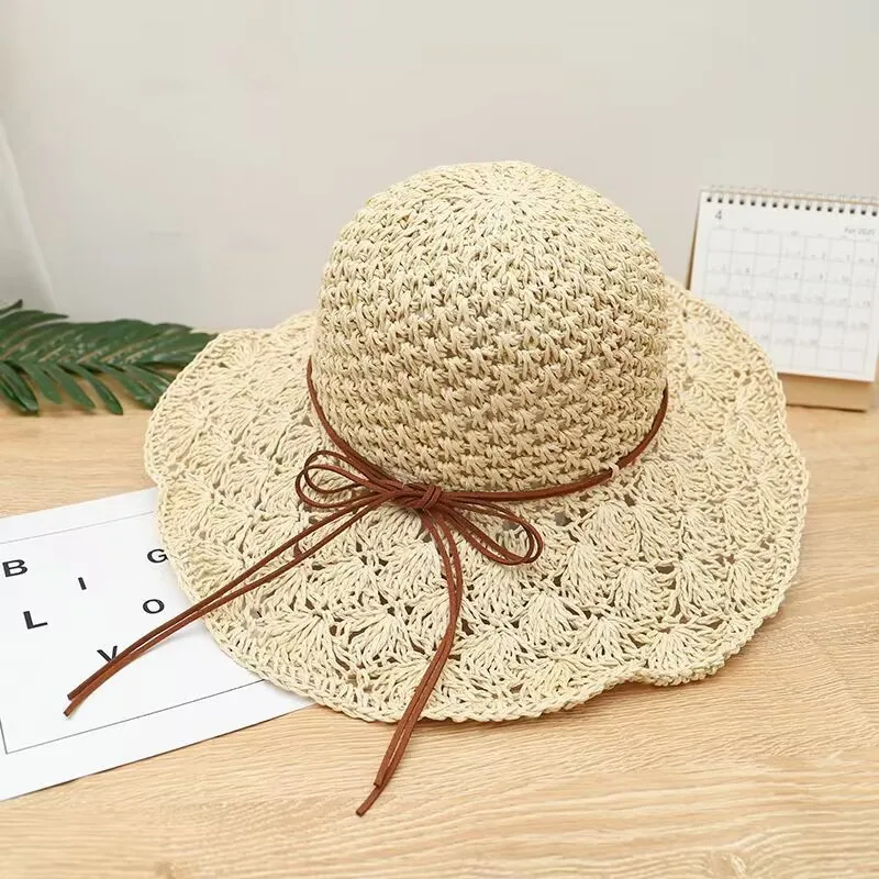 Straw Hat for Women Handmade Summer Hat Beach Travel Outdoor Summer Sun Hat Perfect for Panama Cap: ROXO