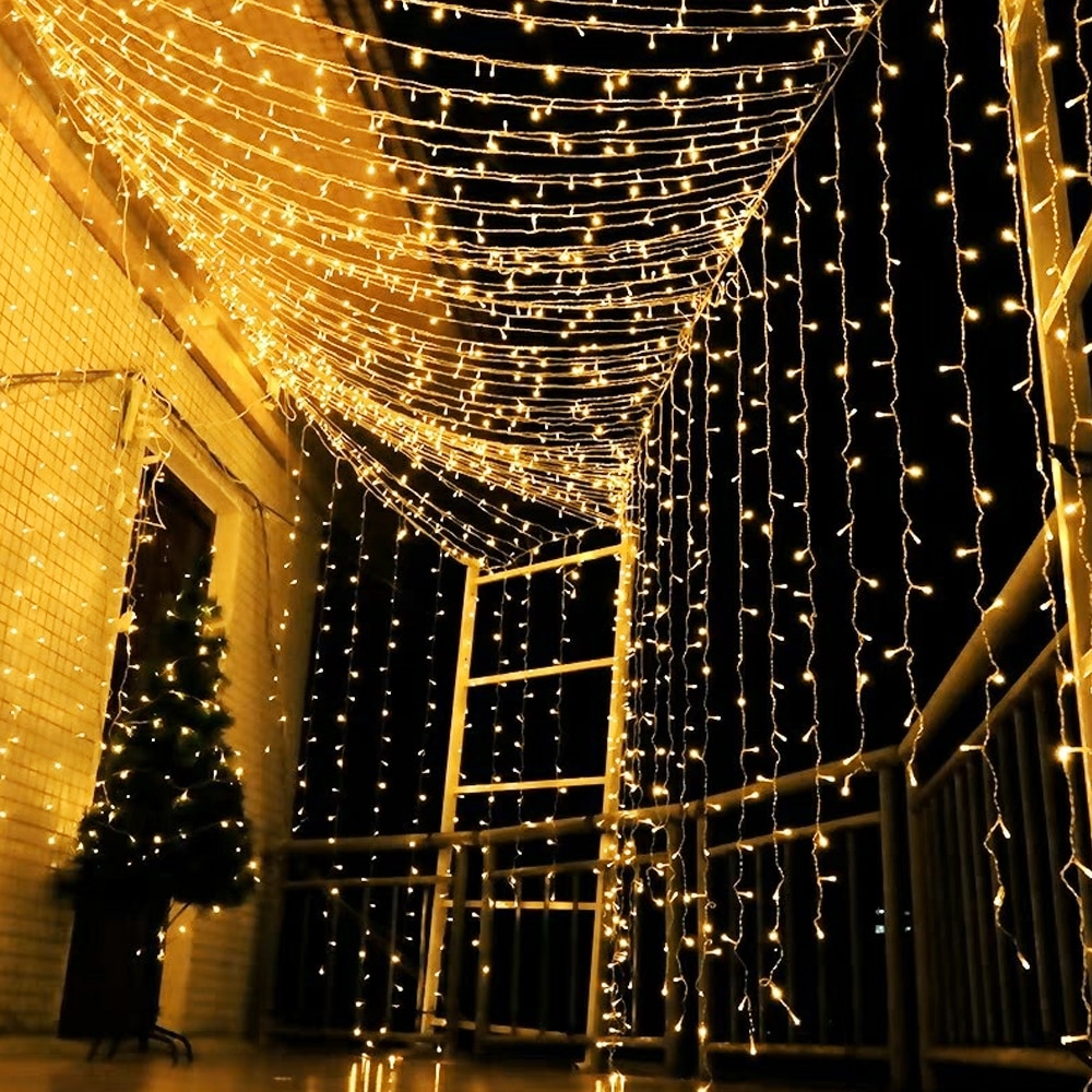 110V 220V extérieur éclairage rideau guirlande mur LED lampes de mariage fête jardin chaîne décoration de la maison fée lumière