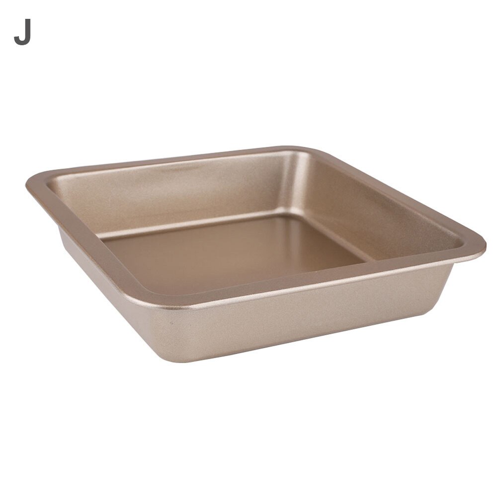 Rechthoekige bakplaat antiaanbak metaal cake brood stokbrood bakvorm ovenschaal bakvorm bakgerei keukenbenodigdheden bakgereedschap: B goud