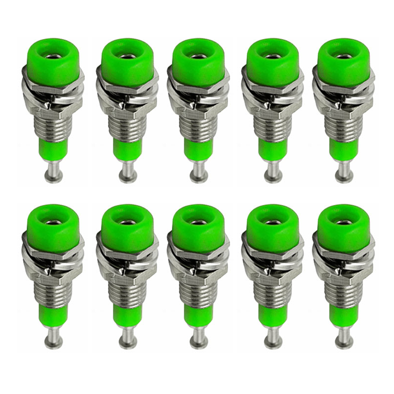 10 STKS 2 MM Banaan Socket Binding Post Moer Banaanstekker Jack Elektrische Connector Terminal Testgat: WHITE