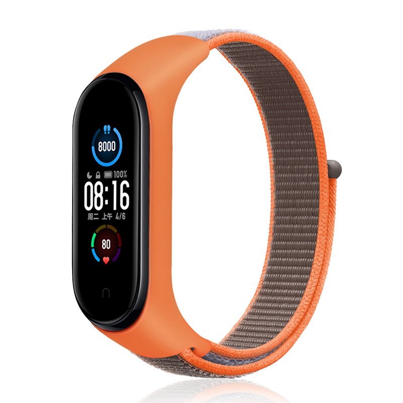 Bracelet de rechange pour xiaomi mi band 6, boucle en Nylon, accessoires pour montre connectée Mi band 5 4 3 7