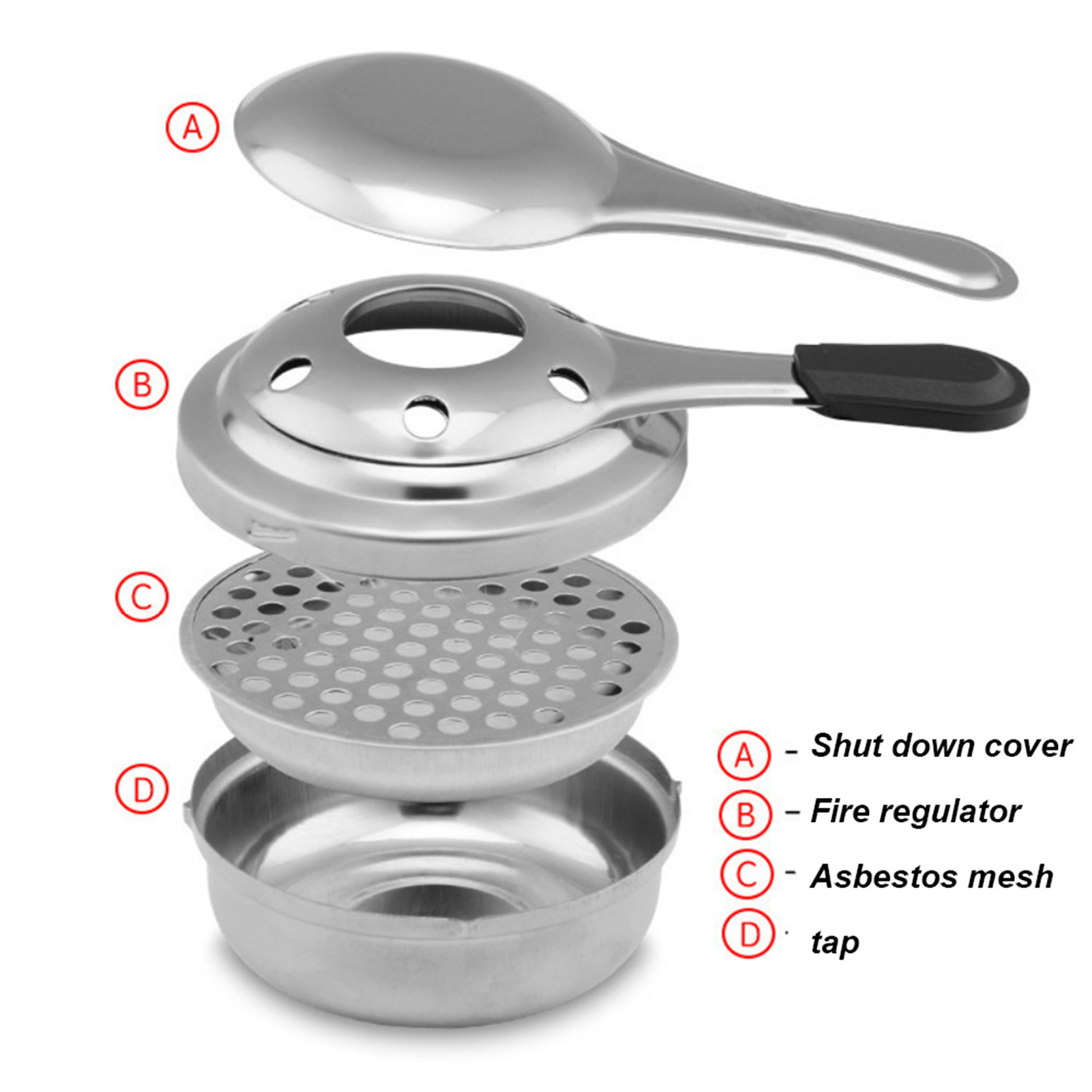 Mini quemador de Alcohol portátil de acero inoxidable, quemador de Fondue, Chocolate, queso, olla pequeña para Buffets