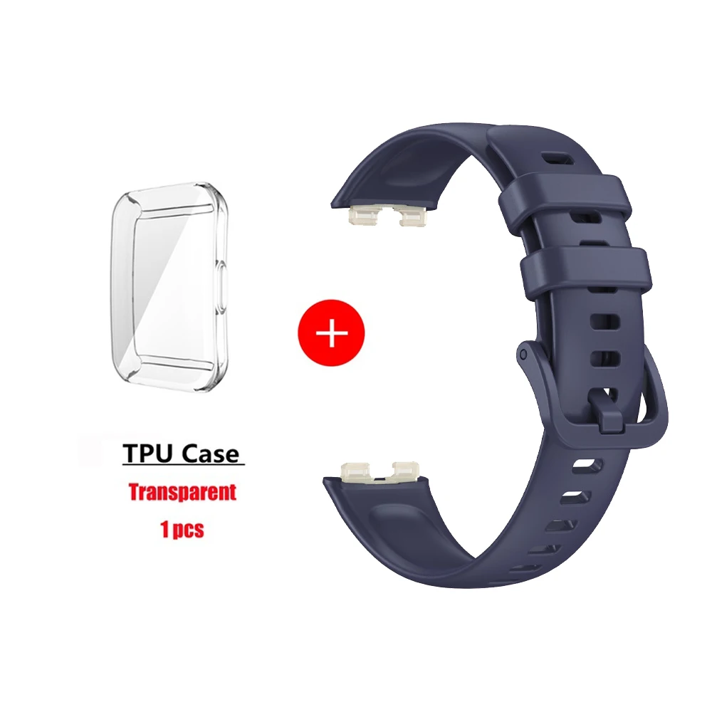 Soft Silicone Strap Case for Huawei Band 8 9 Accessories Replacement Bracelet Screen Protector Wristband for Huawei Watch Band8
