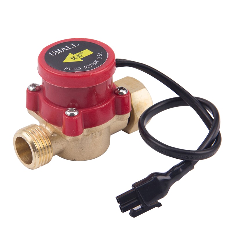 HT60 filetage G1/2 20MM interrupteur de débit d'eau Hall contrôle de pression automatique connecteur Valve Maintenance capteur de système de chauffage solaire