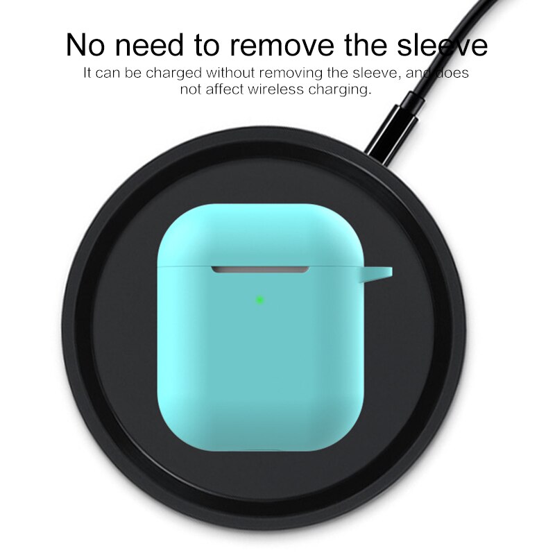 Silikonowe słuchawki etui na Airpods 2. Bezprzewodowe słuchawki pokrowiec ochronny na Apple Airpods2 Air Pods 2 etui z haczykiem