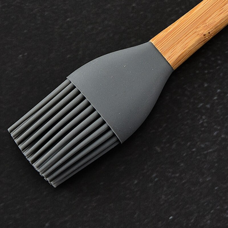 5 Pack Mini Spatels Schrapers Met Bamboe Handvat, Hittebestendige Siliconen Spatel Set, Voor Bakken, Koken, mengen