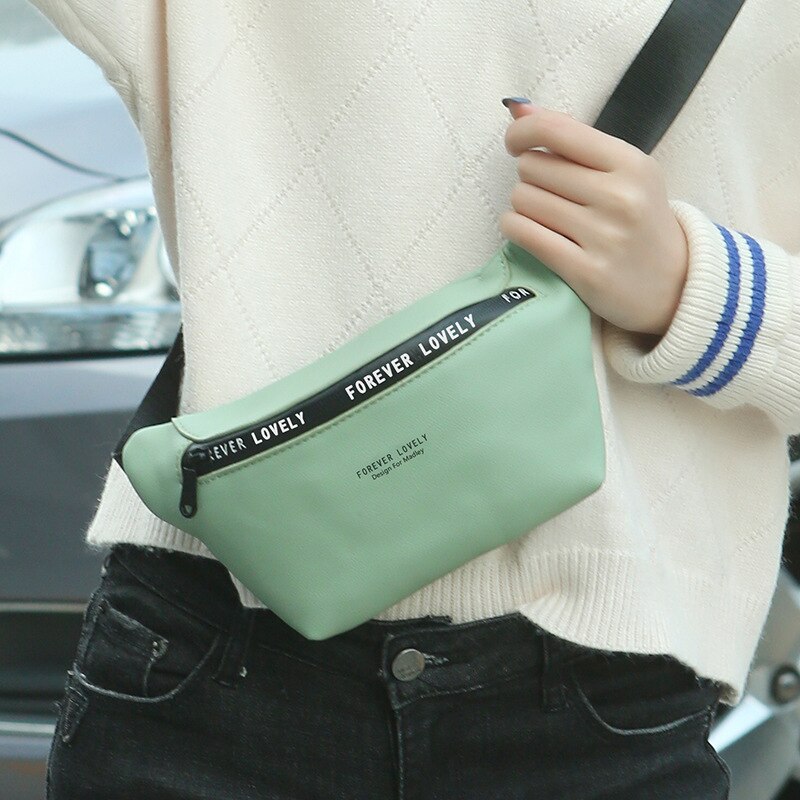 Waist Bags For Women Crossbody Bag Leather Chest Purse Casual Travel Pack Mini Leg Pack Female Waist Belt Bag Chest Phone: Green chest bag