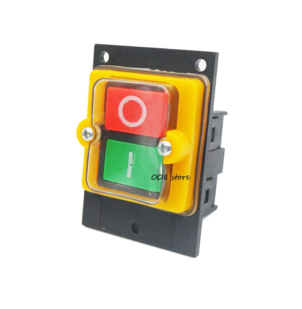 On Off Start Stop Water Proof Push Button Switch 10A 380V AC 75x52mm KAO-5M