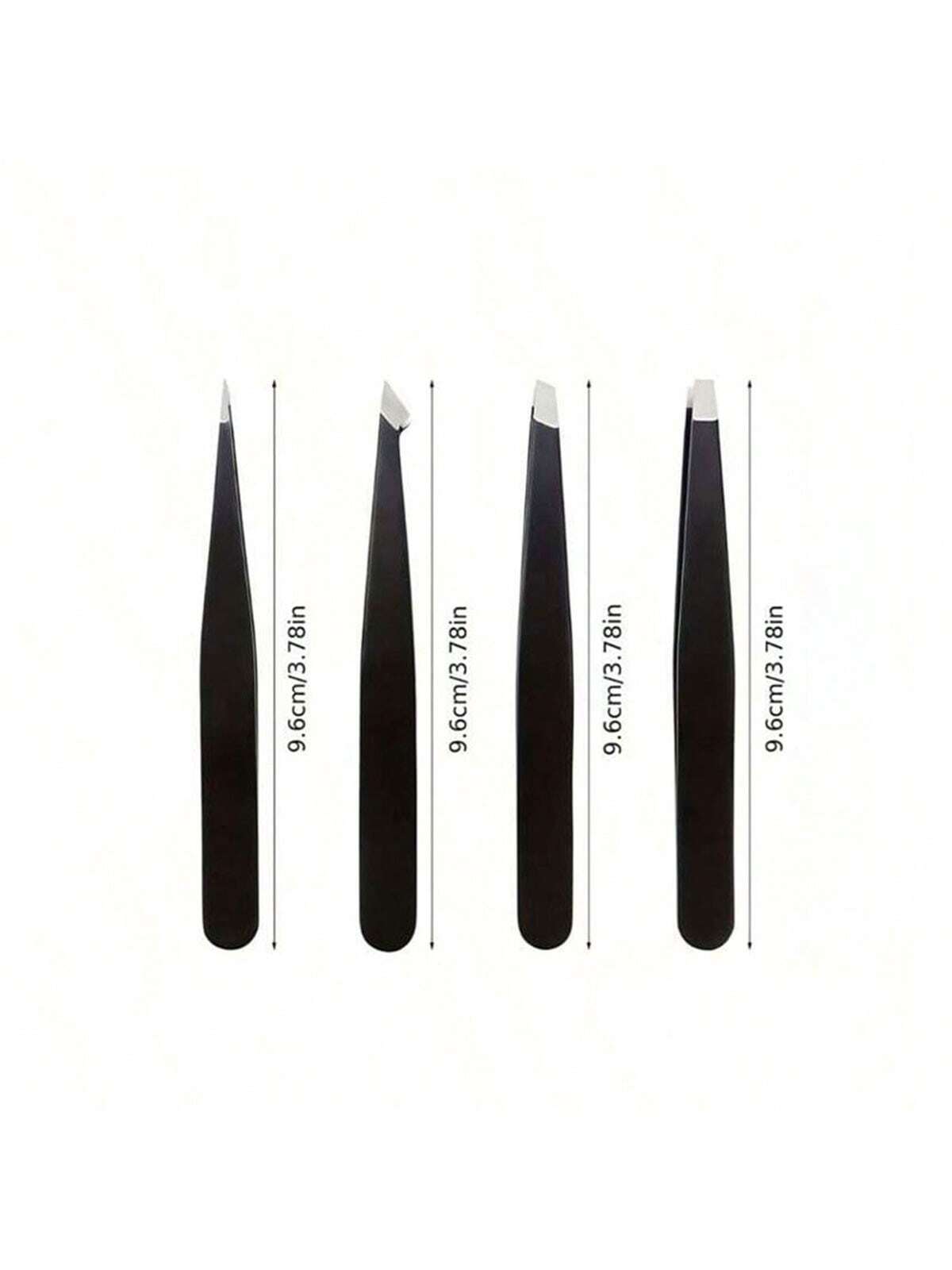 Multifunctionele wenkbrauwpincet, 4-pack roestvrijstalen wenkbrauwverstrakking gezichtshaartrimmer make-up gereedschapset, oogvormende gereedschappen
