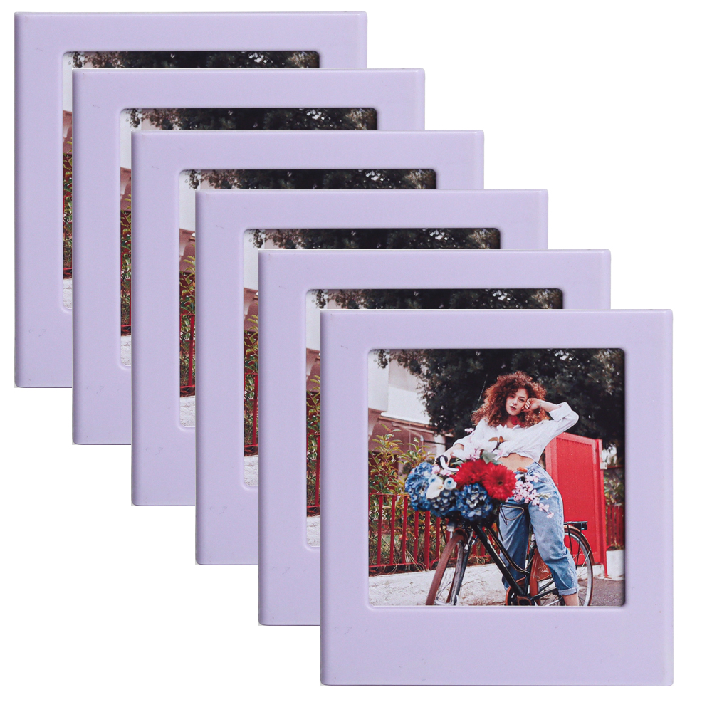 Magnetische Bilderrahmen für Fujifilm Instax Platz SQ1 SQ6 SQ10 SQ20 SP-3 Filmpapiere, doppelseitige Magnete Kühlschrank Bilderrahmen: Lila