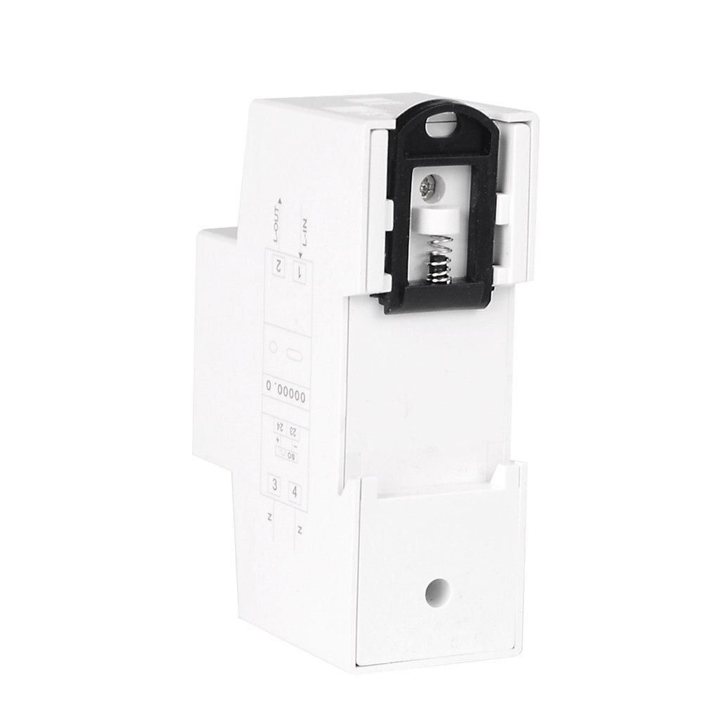 Automatic Single Phase 2 Wire Electric Energy Counter AC 230V 5-80A Analog Watt Measurement Meter 35mm DIN Rail Mounting