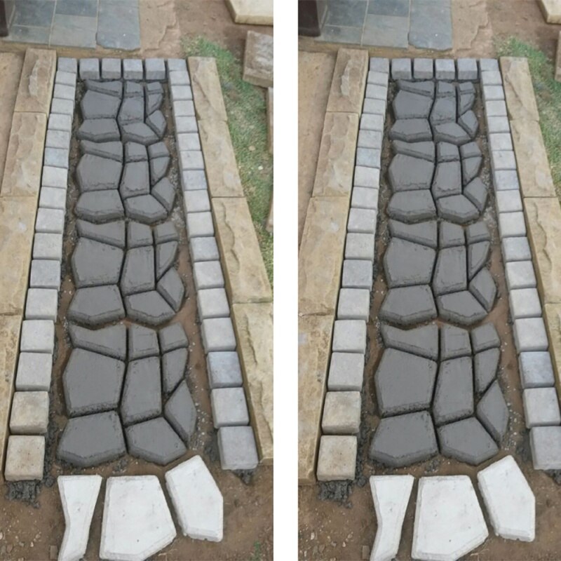 Lopen Maker Herbruikbare Beton Path Steen Lijstwerk Bestrating Bestrating Beton Mallen Stepping Stenen Bestrating Tuin Lopen Manier Mallen