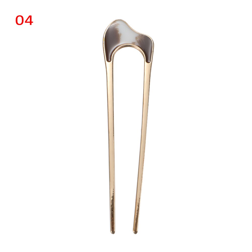 U form hårspænde vintage metal hårpind buet stylingværktøj hårgaffel retro stil hårnåle hårtilbehør: 4