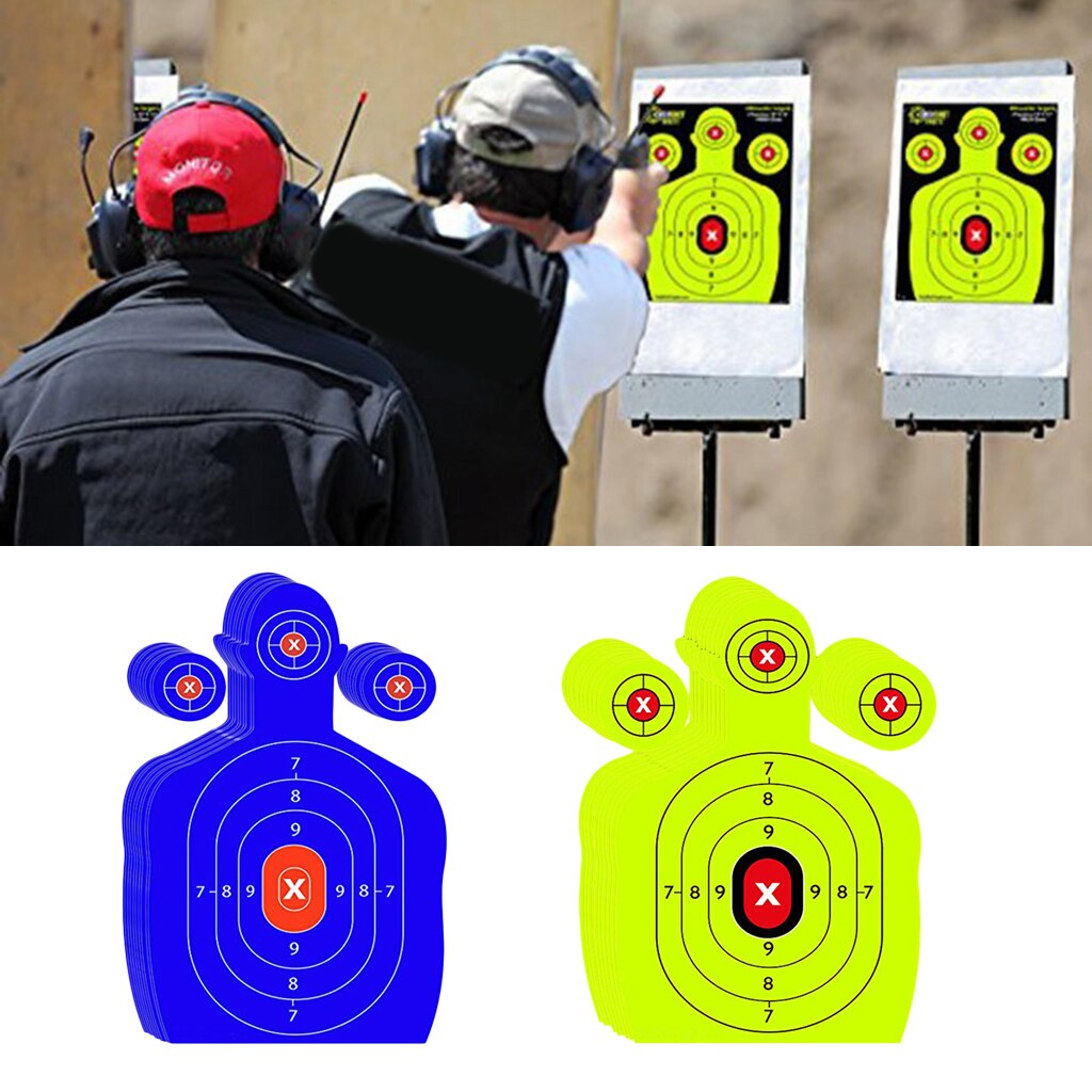 10x Adhesive Shooting Targets Reactive Splatter Paper Target Sticker, 18x7inch