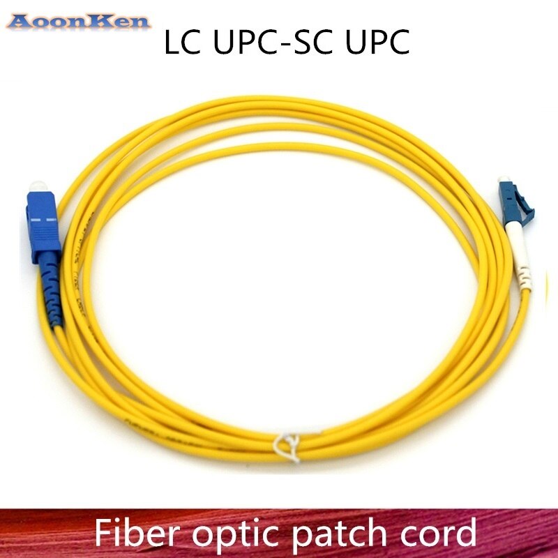 LC/UPC to SC/UPC Fiber Optic Patch Cord Cable LC-LC 1m/3m/5m/10m/20m/30m Jumper Single Mode Simplex Fiber Optic Patch Cord