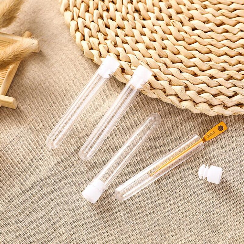 Clear Plastic Embroidery Sewing Needles Container Pin Needle Storage Tubes Bottle Holder Storage Cases 3 Sizes