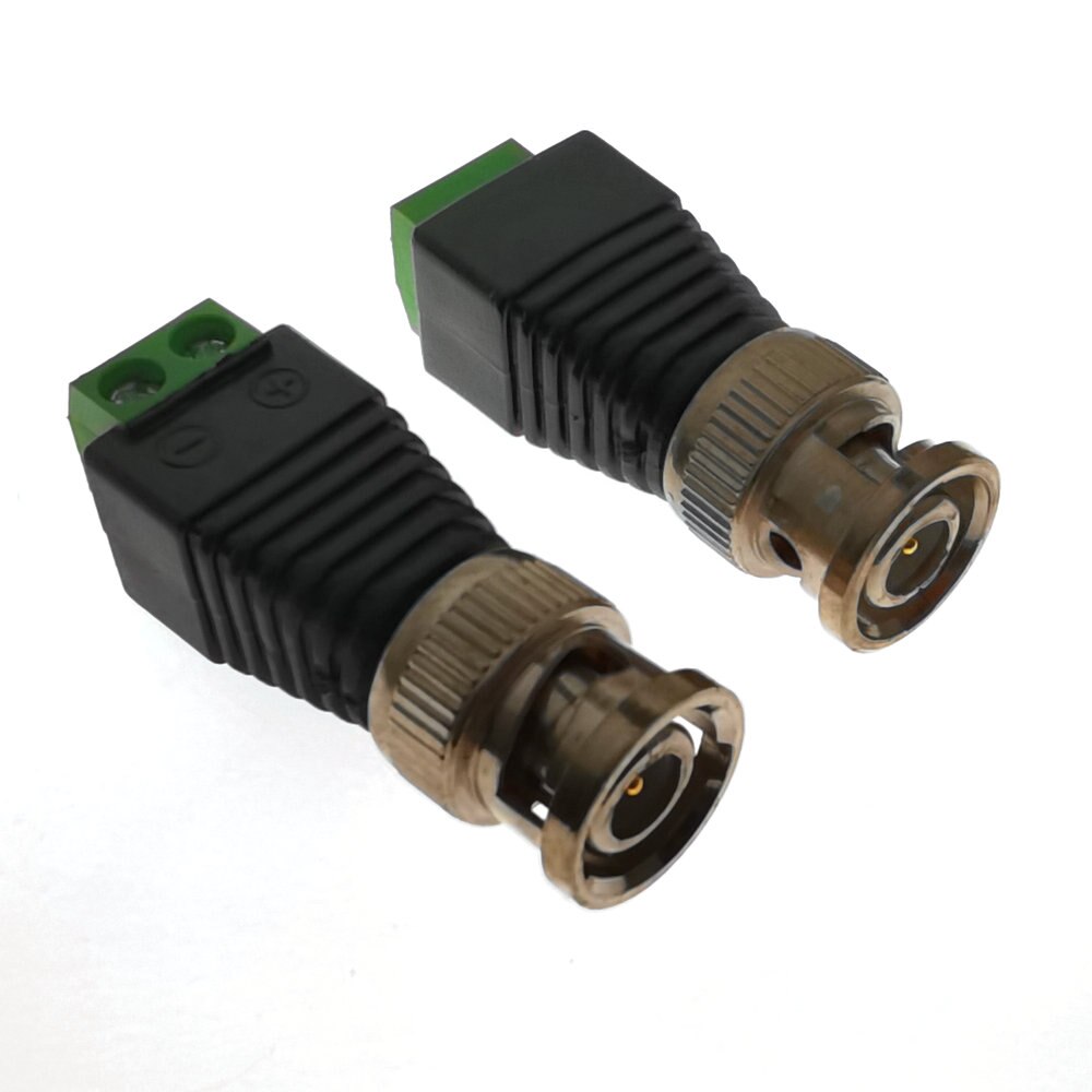 2PCS BNC Male to screw terminal Connectors for AHD Camera CVI Camera TVI Camera CCTV Camera Coaxial/Cat5/Cat6 Cables