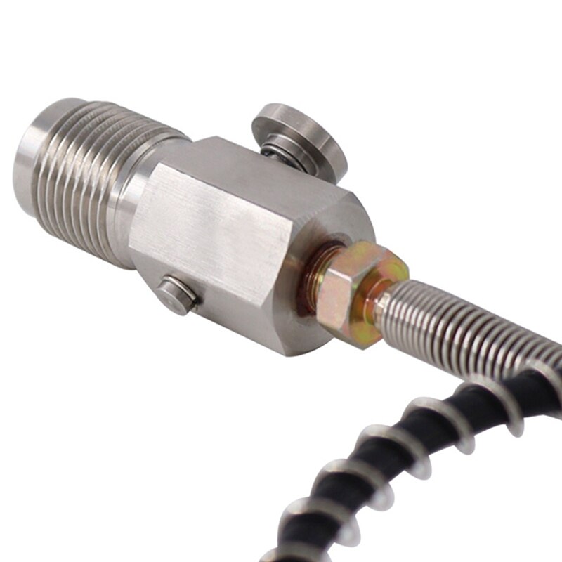 24 Inch Spring Wrapped Hose DIN Adapter Scuba Diving Filling Regulator Stainless Steel+Copper