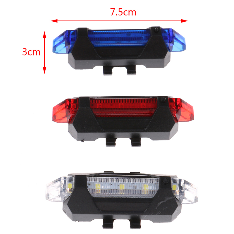 Usb Oplaadbare Fiets Led Achterlicht Fiets Veiligheid Fietsen Waarschuwing Achter Lamp