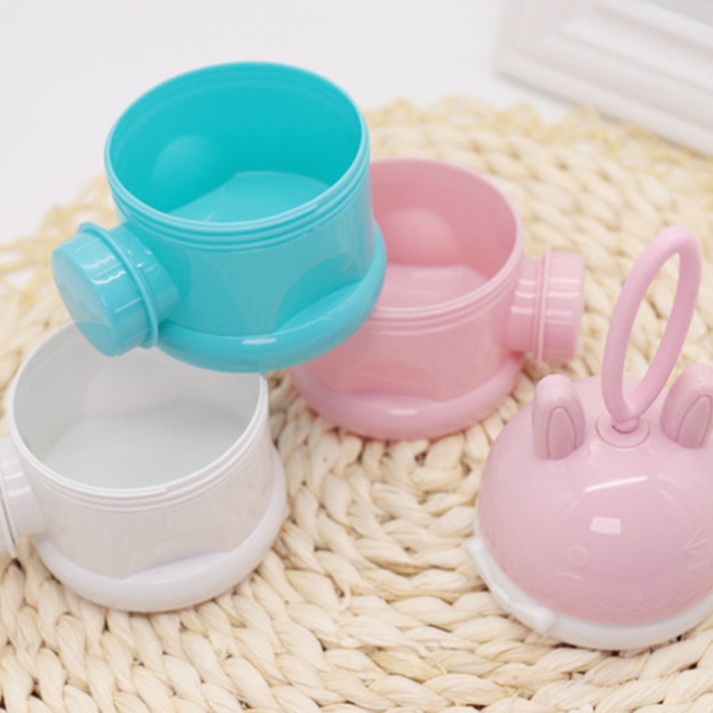 3 Layer Portable Baby Food Storage Box Essential Cereal Cartoon Milk Powder Boxes Kids Milk Container