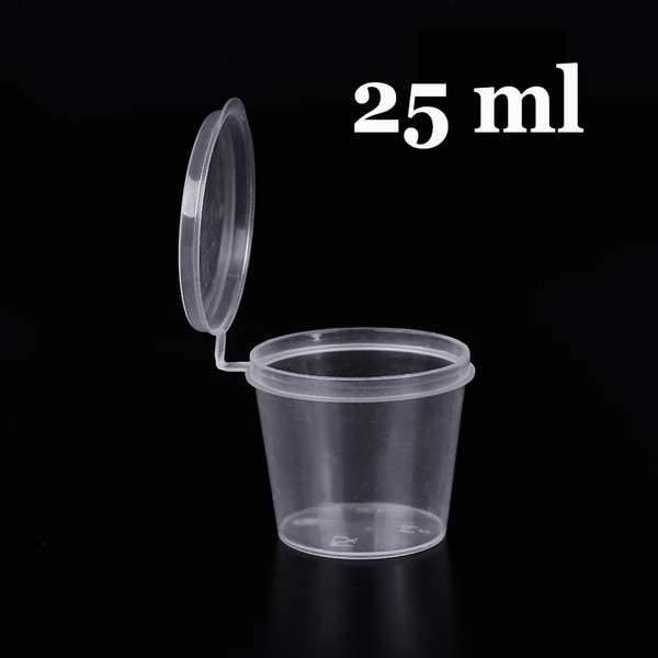 30/20/10 Stuks Kleine Plastic Saus Cups Voedsel Opslag Containers Clear Dozen + Deksels