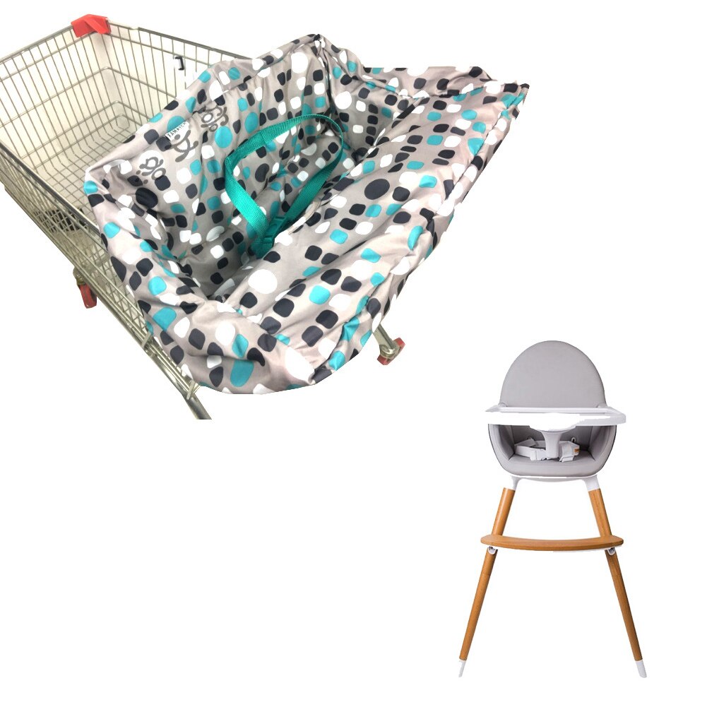Polyester multifunktions sædebetræk høj stol betrækmåtte til indkøbskurv foldbar holdbar til skridsikker baby
