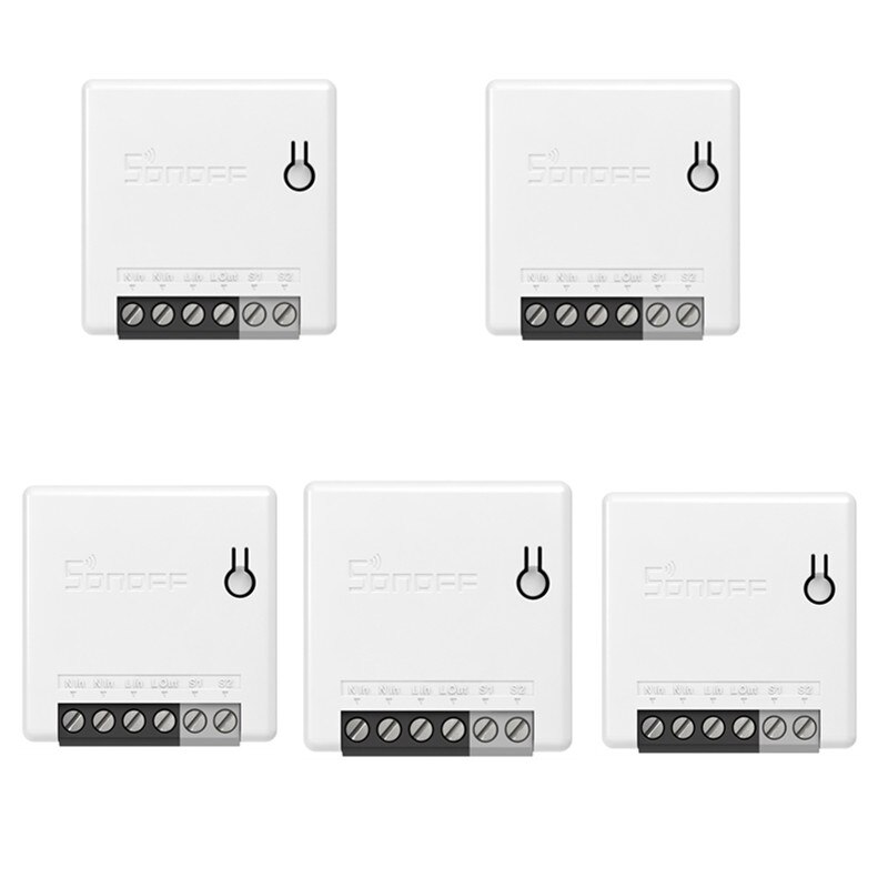 SONOFF ZB MINI Zigbee DIY Smart Switch Two Way Switch APP Remote Control Works With SONOFF ZB Bridge Alexa Google Home Durable: 5pcs