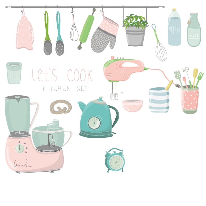 Cute Bedroom Cartoon Wallpaper Kitchen Identification Mural Bedroom Background Wall Decoration