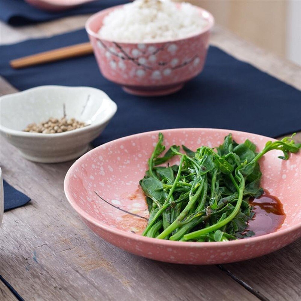 Japanese Style Ceramic Tableware Set Household Cutlery Ceramic Dinnerware dining table dish set dinner set eco friendly