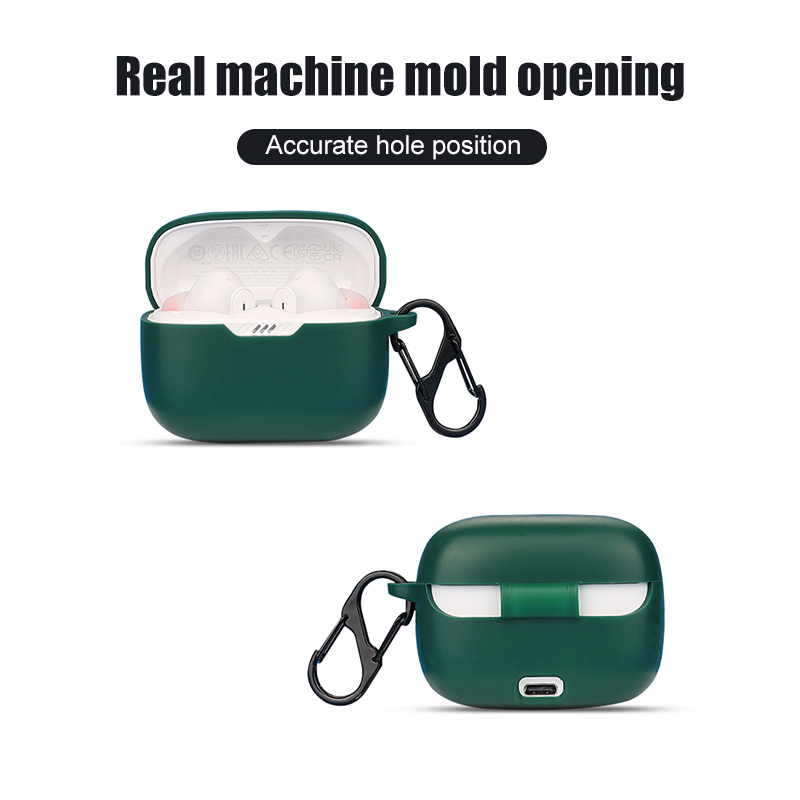 For JBL Tune 230NC TWS Case Bluetooth Earphone Cover For JBL Tune 230 NC Skin Silicone Case Funda Protector with Keychain Hook