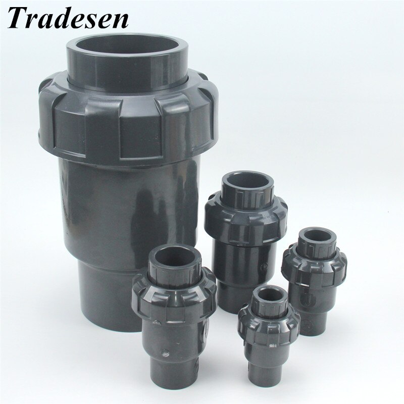 1pc 20 25 32 40 50mm takaiskuventtiili pvc-putkiliittimet lvi-järjestelmän osat vesiputken liitin vesiputki ei-palautus pvc-arvo