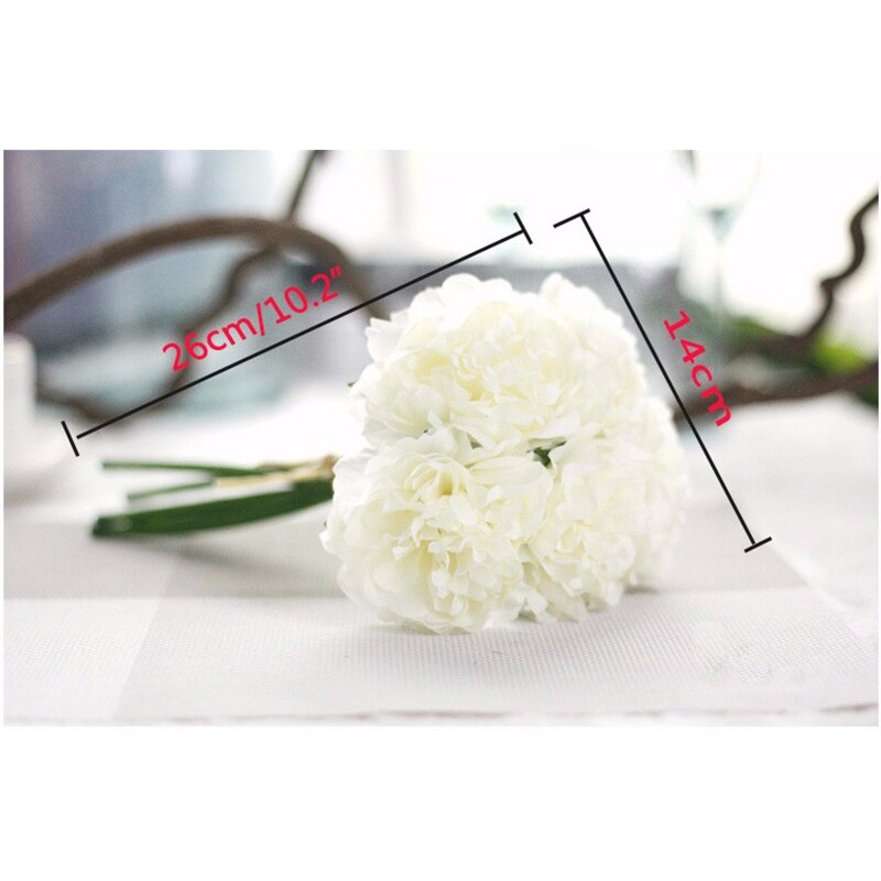 5 Heads/Boeket Pioenen Kunstbloem Nep Hortensia Kunstbloemen Voor Nieuwjaar Wedding Home Decoratie Guirlande
