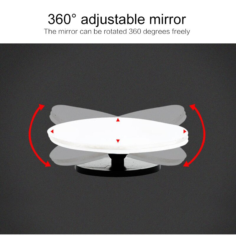 , , gran angular para Conductor de vehículo, espejo redondo convexo, punto ciego, vista trasera de coche, conjunto de espejo plegable, accesorios para coche