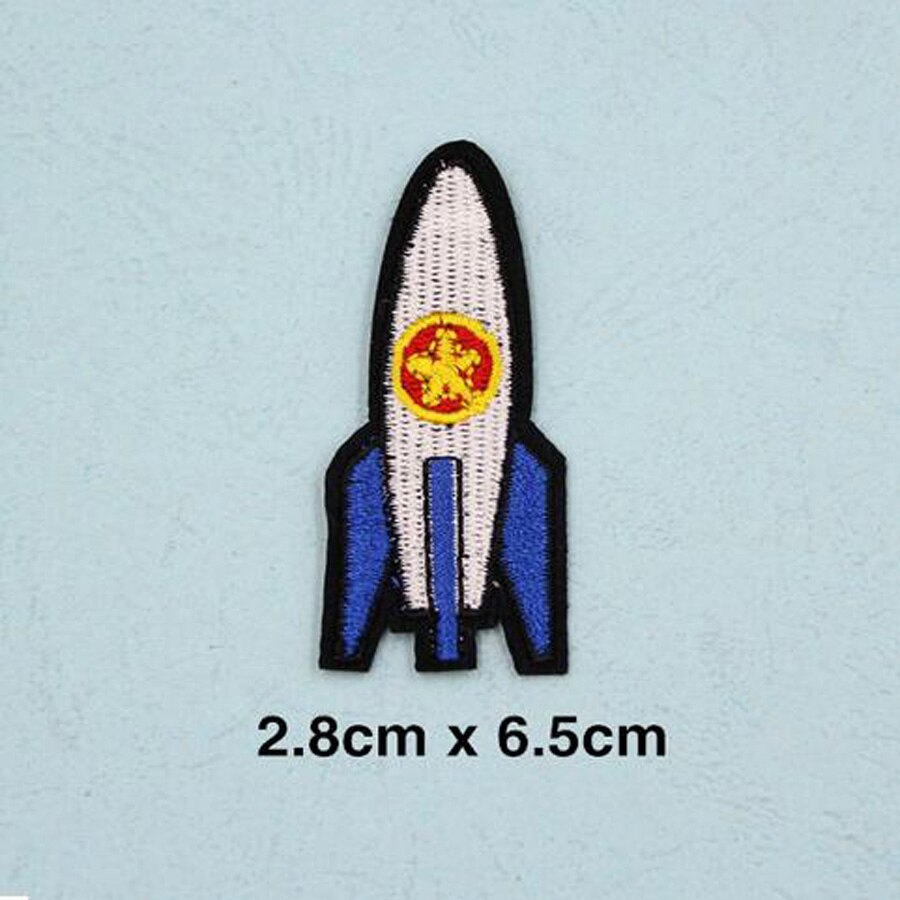 Cool Craft Embroidered Patches For Hat Cap Clothes Stickers Bag Sew Iron On Applique DIY Apparel Sewing Clothing Accessories BU8: BU8N10 Rocket
