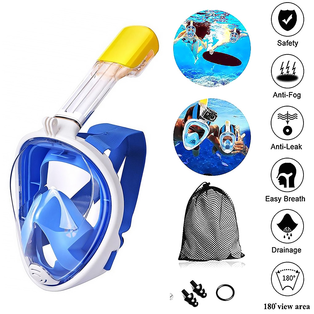 Anti Fog Scuba Diving Mask Full Face Snorkeling Mask Underwater Snorkeling Diving Mask For Swimming Spearfishing Dive 6 Colors