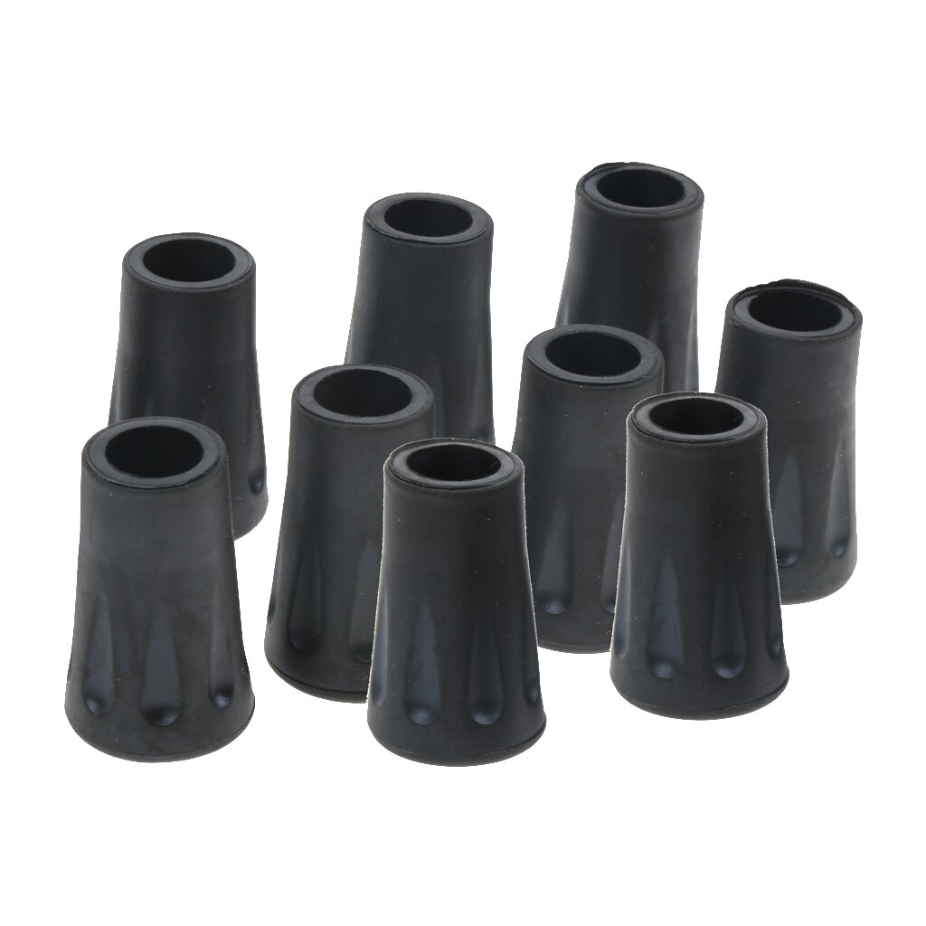 10 Pcs Mobiliteitshulpmiddelen Anti Slip Rubber Stok Voet Vervanging Tips Voor Wandelen Trekking Pole Cane Wandelstokken Krukken