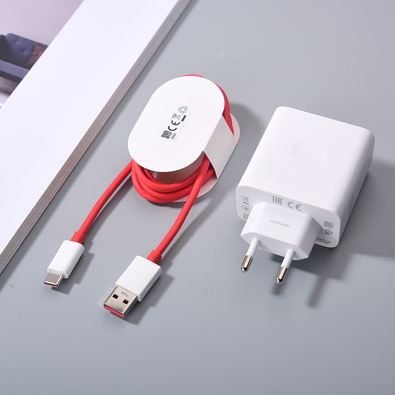 Adaptateur de chargeur USB à chaîne rapide 80W, pour Oneplus 1 + 13 12 12R 11 10 Nord CE 4 3 5G Pro EU US ACE Super WarpCharger, câble de Type C de 1M: DE