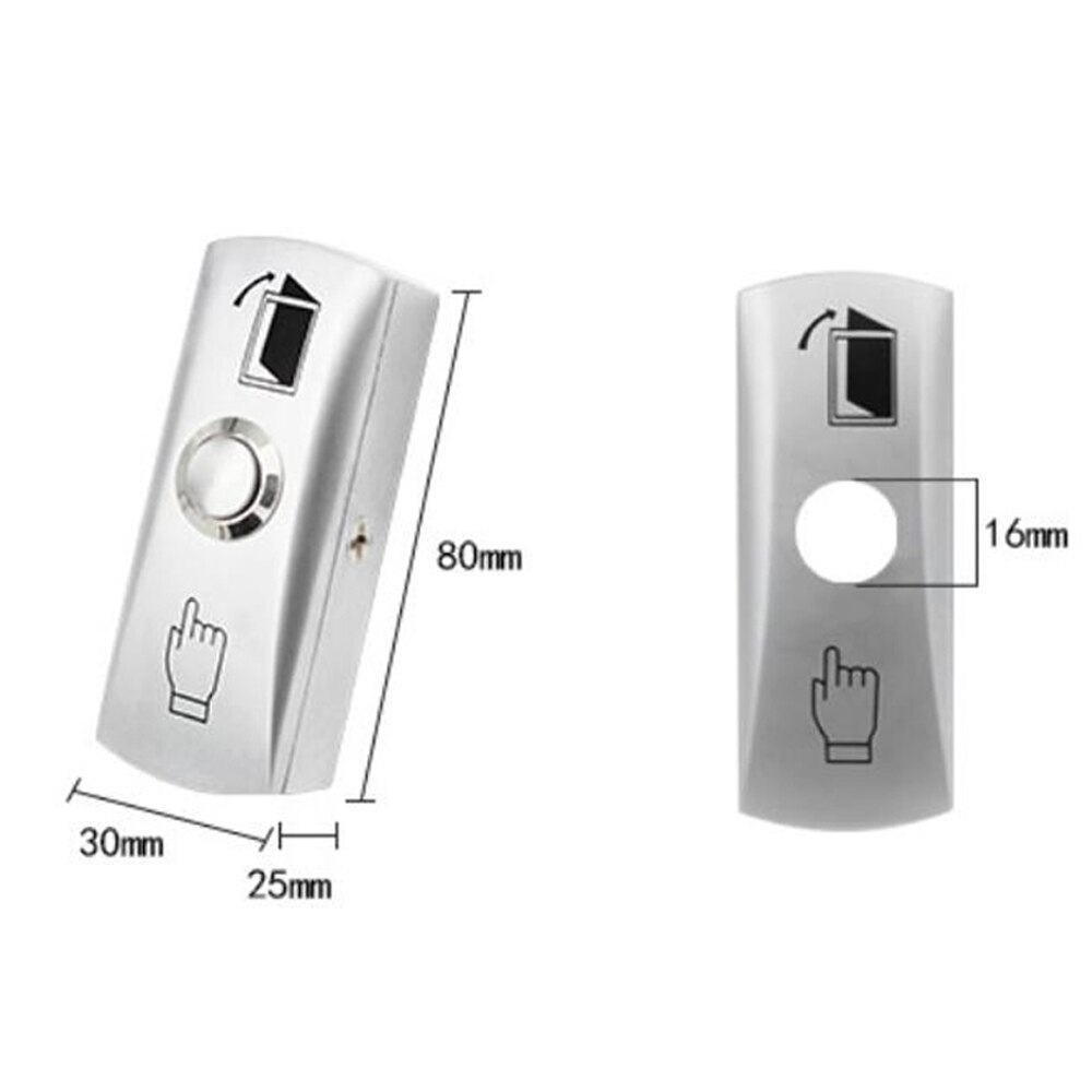 Zinc Alloy Gate DOOR Exit Button Exit Switch For Door Access Control System Door Push Exit Door Release Button Switch