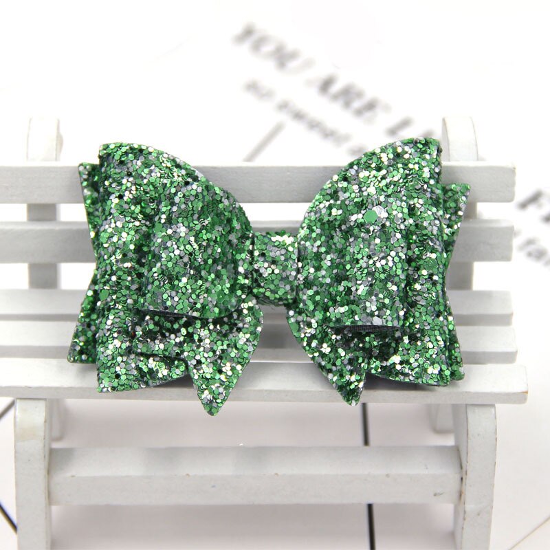 Lazos de pelo con purpurina gruesos de Color sólido 10 Uds 79*54mm, materiales hechos a mano para hacer accesorios para el cabello, sin Clip, 10Yc9692: 1099231003