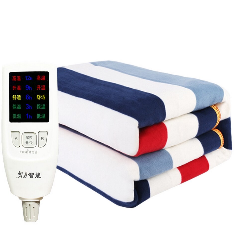 Elektrische deken dikkere verwarming dubbele lichaamswarmer 180 x 150cm verstelbare verwarmde deken thermostaat flanellen verwarmingsdeken