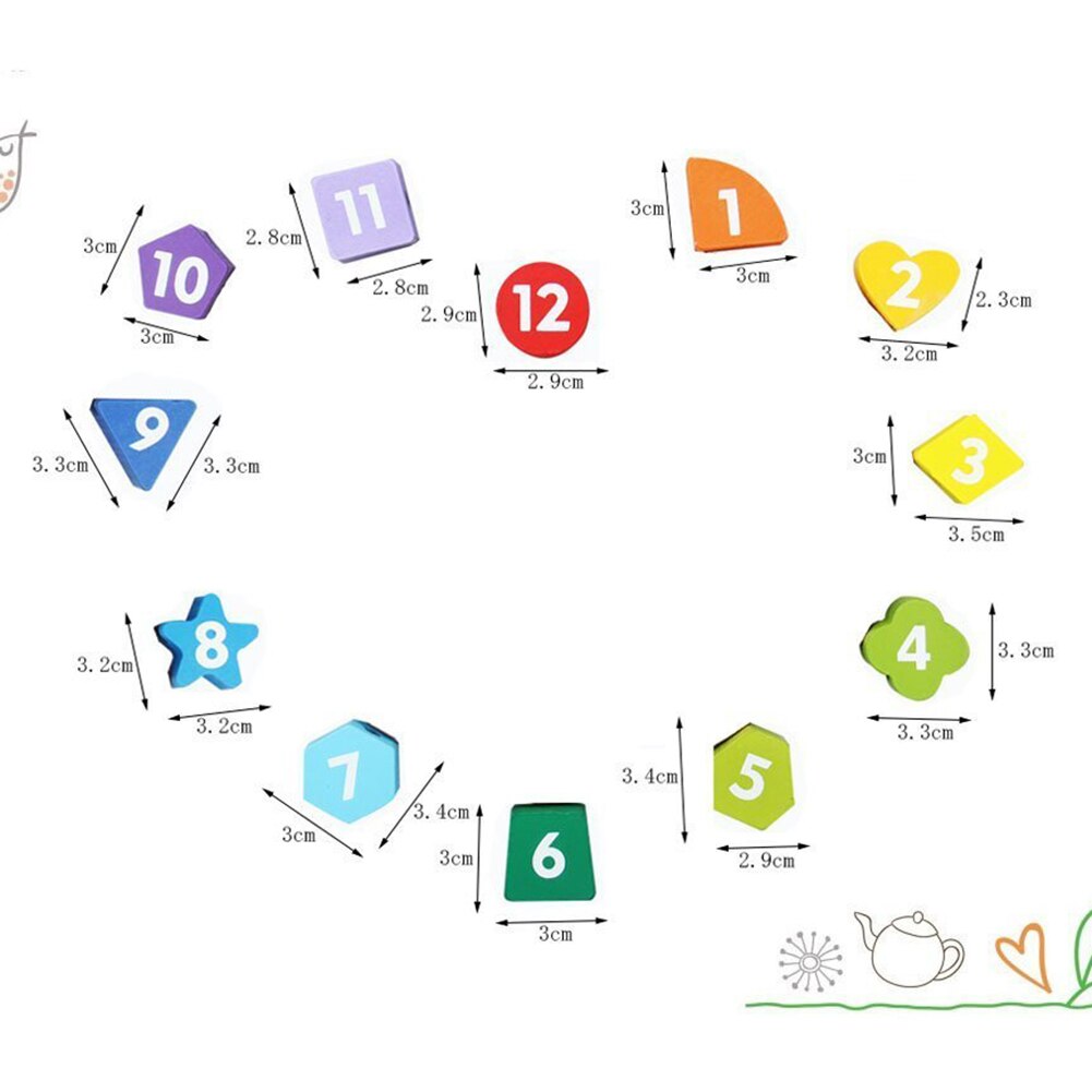 2020 nowy 1 sztuk zabawkowy zegar numery kształty sortowanie bloki drewniane edukacyjne dla dzieci dzieci