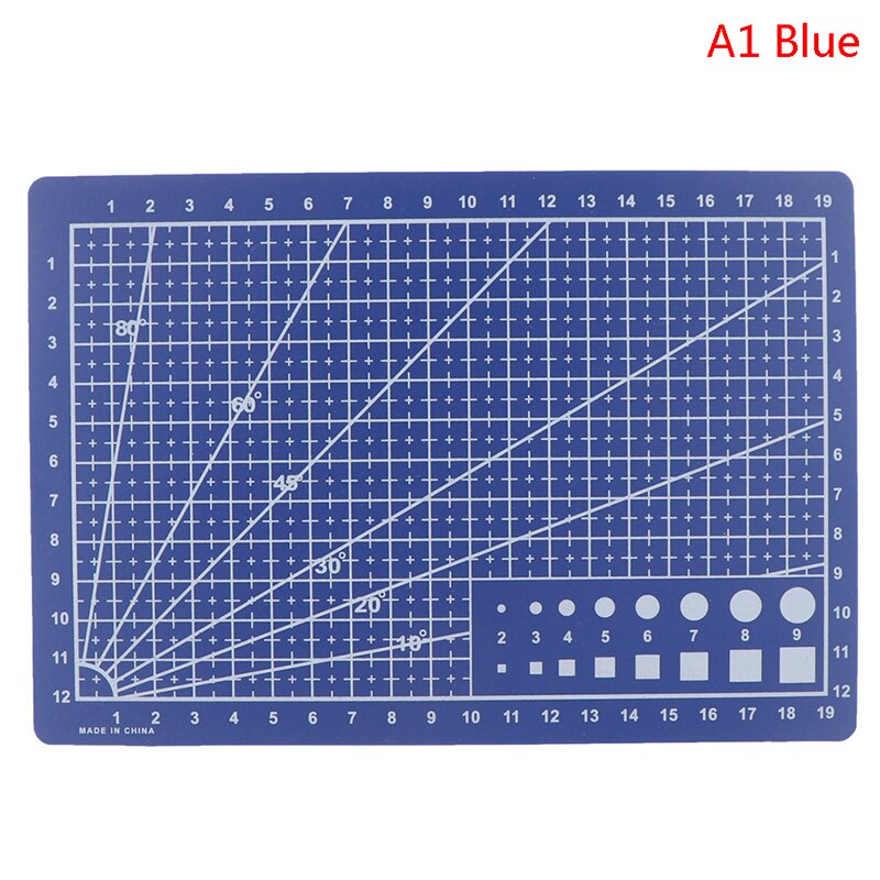A4/A5 PP Double-sided Grid Lines Cutting Board Mat Self-healing Cutting Pad DIY: 21x15cm Blue