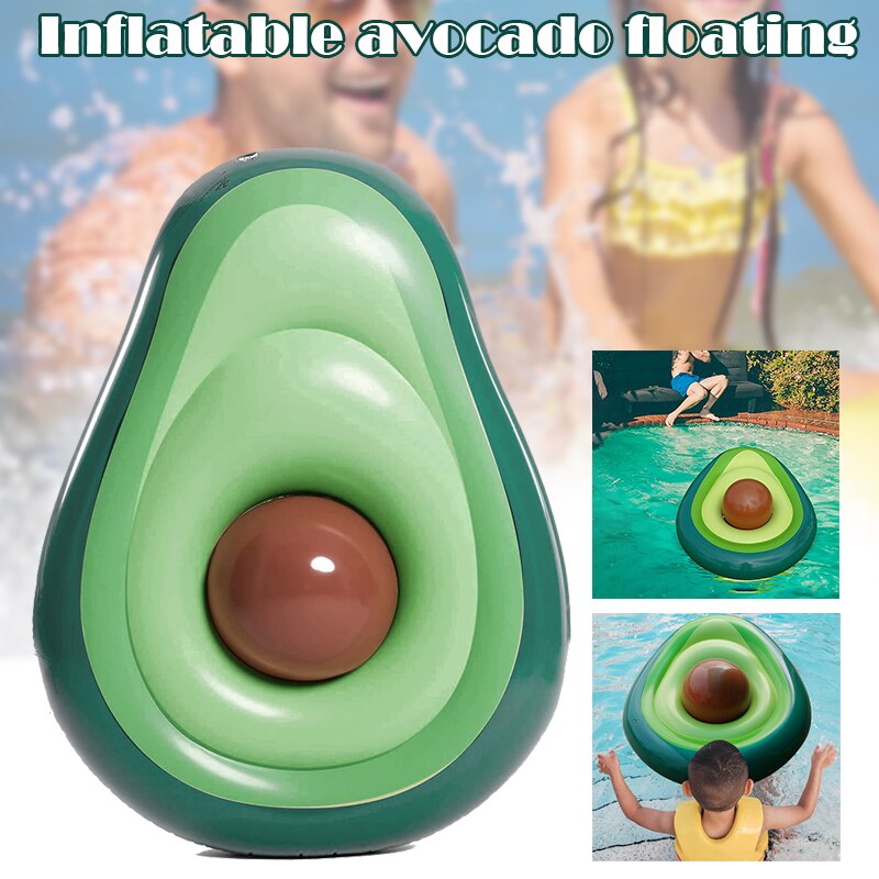 Opblaasbare Avocado Pool Float Met Bal Floaty Lounge Vlot Voor Zomer Strand Zwemmen NIN668