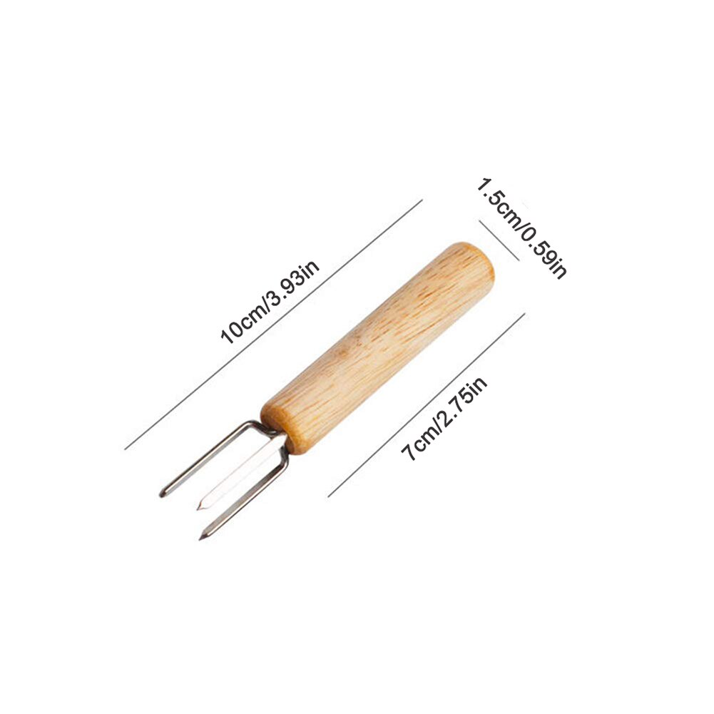 2/4/8PCS Corn On The Cob Holders Stainless Steel BBQ Prongs Skewers Forks With Wooden Handle Barbecue Accessories Kitchen Tool