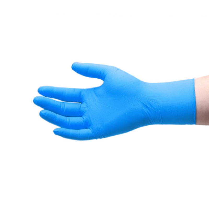 50 stuks wegwerp nitril handschoenen werkhandschoenen zonder poeder huishoudelijke schoonmaak industriële monteur laboratorium handschoen: Blauw / M