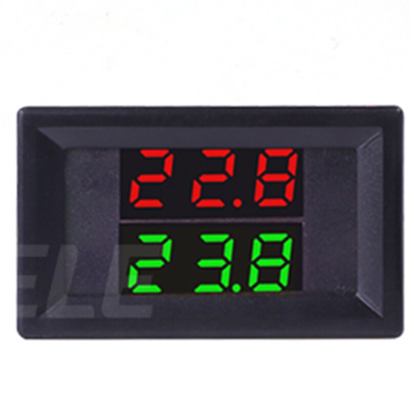 -20-110 Degree Dual Display Digital Thermometer Dual Waterproof NTC Metal Probe Temperature Sensor Tester for Car Room Indoor: Red Green