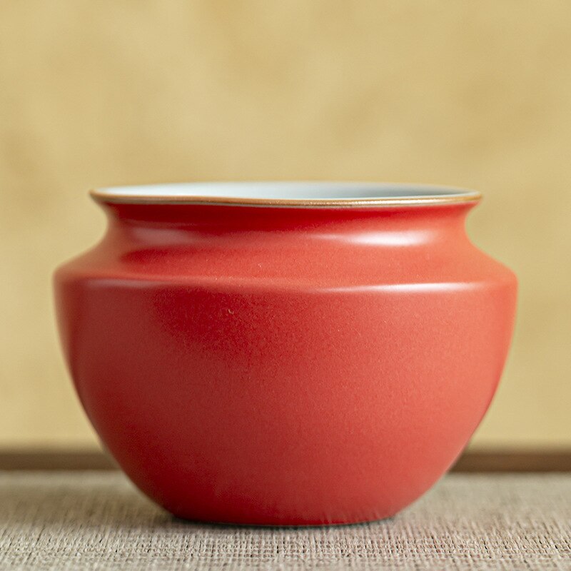 Porseleinen thee japanse stijl theeservies theekom vaas theeceremonie: Rood