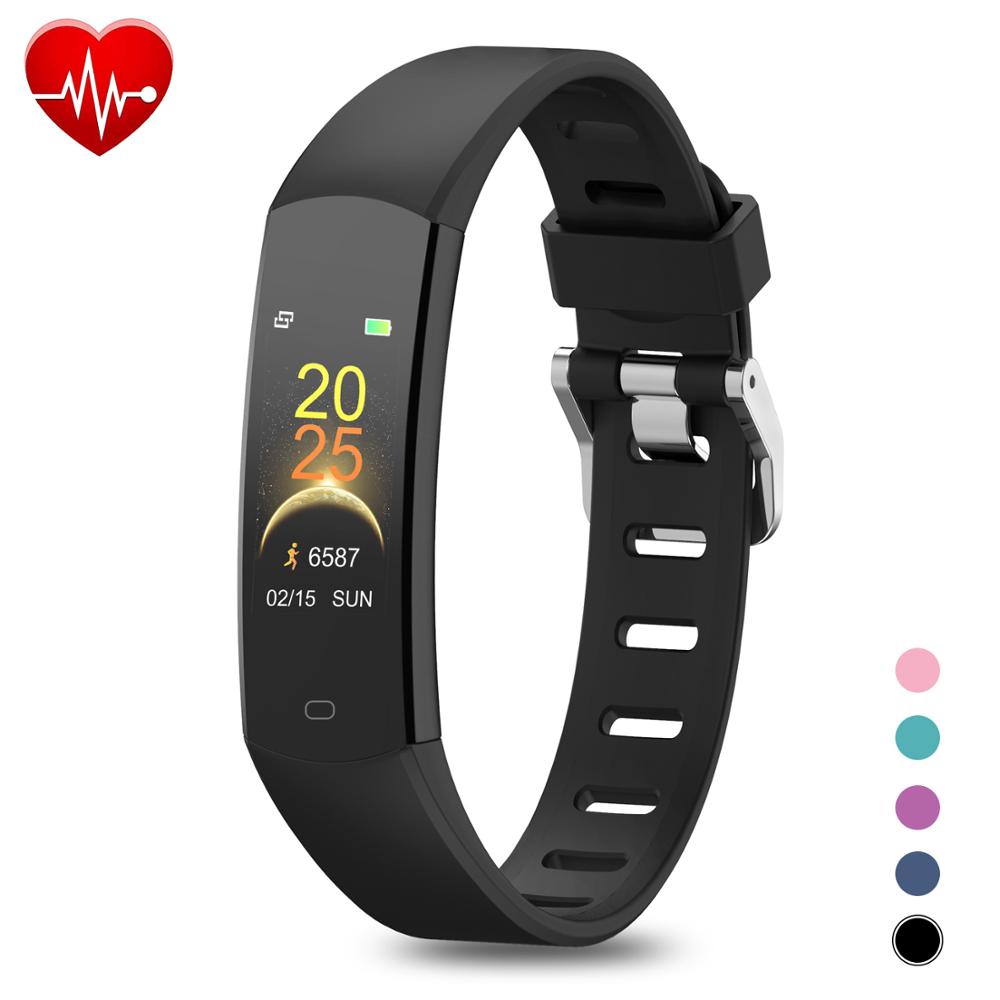 Prodotti Smart Per Il Fitness Fascia Del Braccialetto Regali Per Le Donne Monitor di Frequenza Cardiaca di Sport Maschio Impermeabile Pedometro Per Bambini Intelligente Orologio con Vibrazione: 905-black